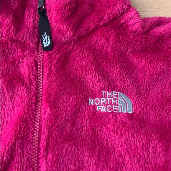 Medium Pink North Face Fuzzy ZIP Up Jacket - Picture 2 of 3